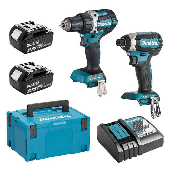 Kit 2 utensili MAKITA DLX2189T3J (DTD153 + DDF484) 18 V Li-Ion (3 x 5,0 Ah)