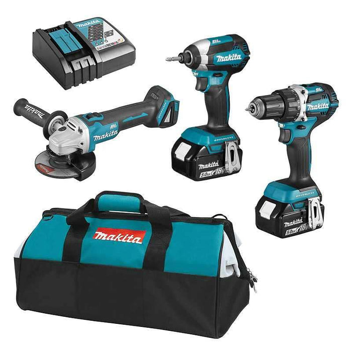 Kit 3 utensili MAKITA DLX3125TX1 (DDF484 + DTD153 + DGA506) 18V LXT Li-Ion (2 x 5 Ah)