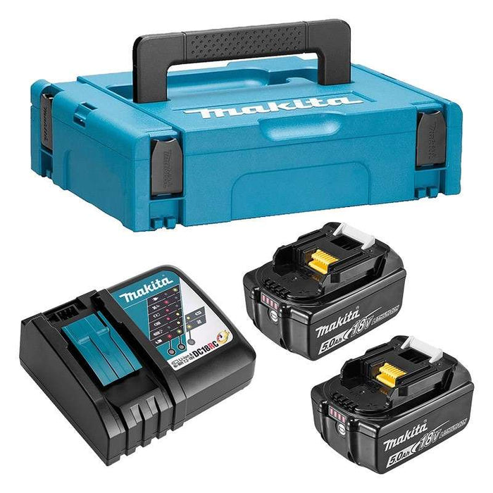 Kit MAKITA 197624-2 (Caricabatterie DC18RC + 2 Batteria BL1850B + Mak-Pac)
