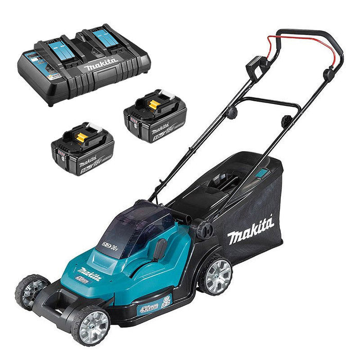 Tosaerba MAKITA DLM432PT2 (2x18V) 43cm (2x5Ah)